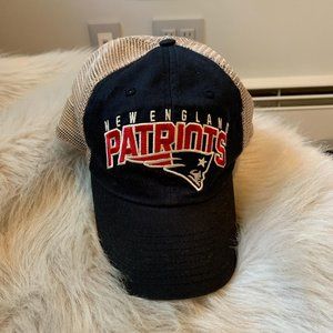 New England Patriots blue and white mesh hat